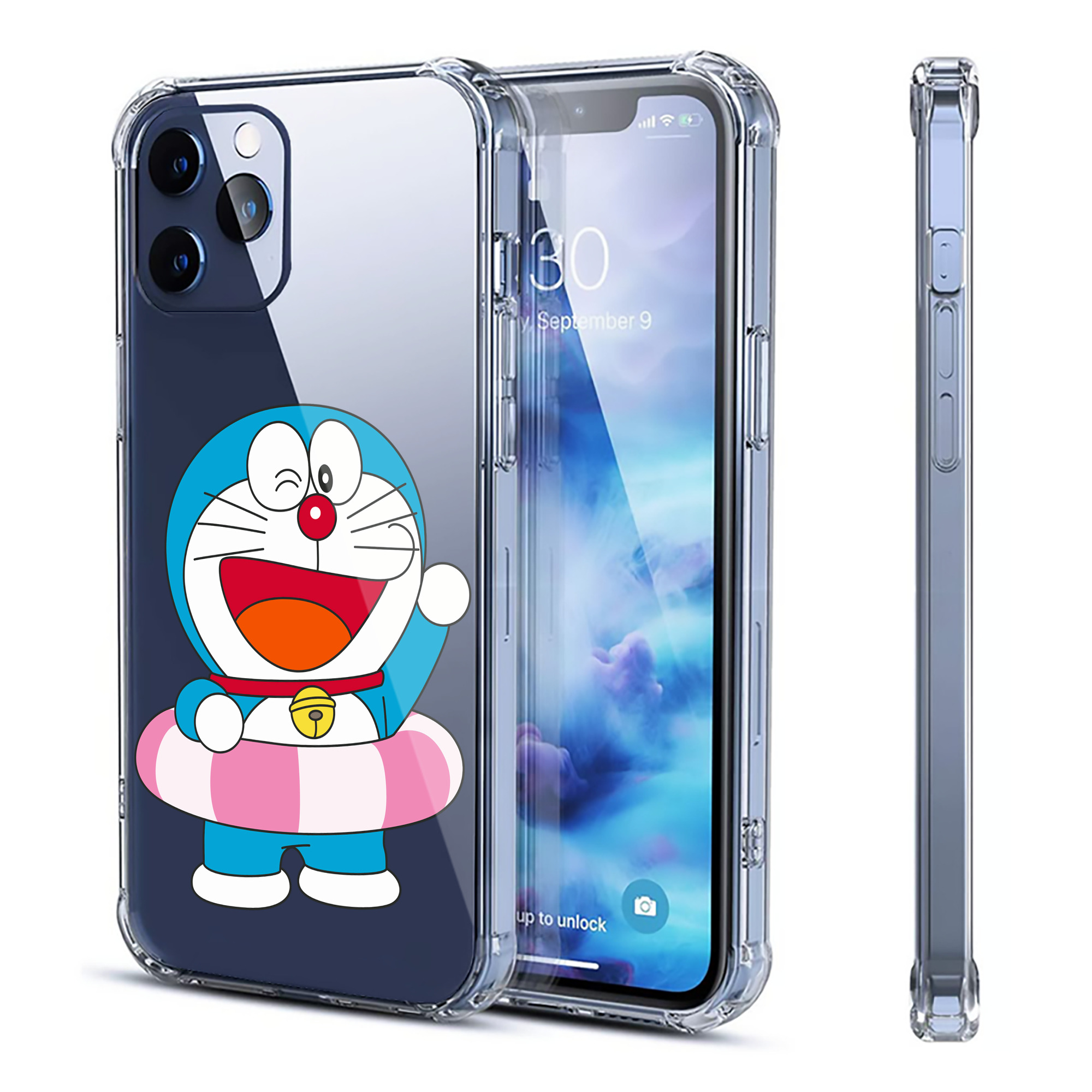 （画像用） ドラえもん Doraemon 【iPhone 12シリーズ対応】透明スマホケース（クリアソフトケース）